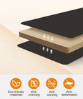 Cross-section view of 36 By 84 Inch Sliding Barn Door MDF With Waterproof Surface DIY Assembly Ready Pre Drilled Slab With Installation Hardware Kit Black Finish Durable Home Interior Room Door showing layers and durability features.