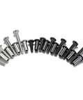 100 Piece Mixed M6 Metric Furniture Bolts And Woodworking Screws In Assorted Lengths with silver and black finishes
