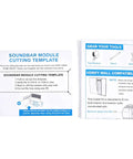 Soundbar module cutting template for In Wall TV Cable Management Kit For DIY Cord Hider Includes Circle Saw Drill Attachment And Drywall Hand Saw Hardware For Clutter Free Cables Behind Your TV And Soundbar.