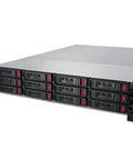 Top Shelf 12 Bay Rackmount Network Attached Storage Delivering 240 Terabyte Raw Power With Ready To Roll Drives visible from the front.