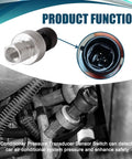 AC Pressure Sensor Switch Replacement High Pressure Sensor For Auto Air Conditioning System OEM 1551343 13587668 installation close-up.