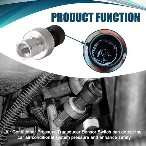 AC Pressure Sensor Switch Replacement High Pressure Sensor For Auto Air Conditioning System OEM 1551343 13587668 installation close-up.