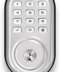 Smart Keypad Deadbolt With Z Wave For Home Security Satin Nickel Finish Works With Ring Alarm And Samsung SmartThings