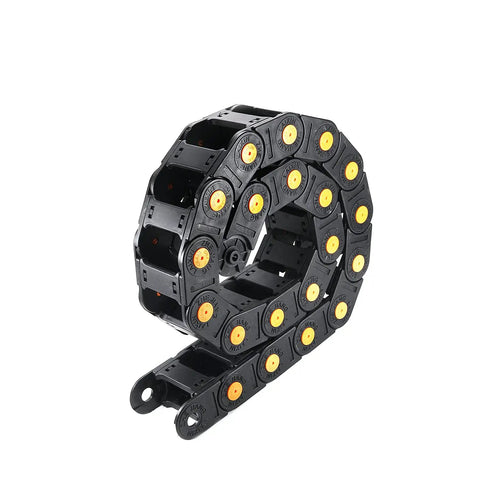 Open Type Drag Chain Cable Carrier With End Connectors 25x50 mm Inner Size R55 Bend Radius 1 Meter Length Heavy Duty Nylon Plastic