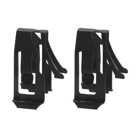 Toyota Sun Visor Clip Retainer Bracket Kit For Right And Left Roof Sun Shield Hasp Durable Mn13 Iron Build Interior Car Trim Fix For Crown Reiz Prado RAV4 Camry 2 Pack Plug And Play Kit, two black clips shown