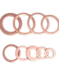 Heavy Duty Flat Copper Washers Kit With Universal O Ring Gasket Set For Auto Repair Including M6 To M14 Sump Plug Oil Seals, assorted rings