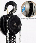 Hella Tough Hand Chain Hoist 2 Ton 4400 Pounds Capacity 19 Foot Lift Height G80 Alloy Chain with dual swivel hooks