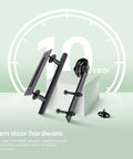 Dope White Frosted Glass Barn Door 30 X 84 Inch Size hardware set, black powder coated solid steel for durability.