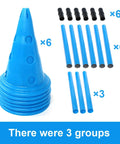 Rugged Outdoor Dog Training Stakes Portable Agility Pole Set For Running Jumping And Fetch Practice Durable Plastic Poles In Blue