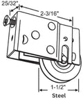Lumidor Sliding Glass Door Roller Kit For Smooth Hassle Free No Drama Patio Access Replacement Hardware With Precision One And A Half Inch Wheel DR-127-SP Pack Of 2, steel roller diagram