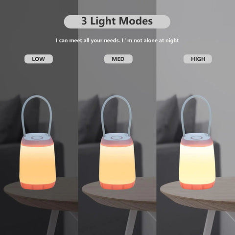 3 Pack LED Camping Light With 3 Modes Battery Powered Night Light For Indoor And Outdoor Use, Tent Lantern For Camping And Emergencies, Multi Color Set Pink Black Green, Eye Friendly Warm Glow For Nighttime, showcasing three light modes.