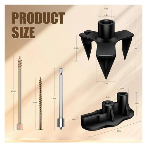 Wood Floor Repair Kit For Under Carpet Squeak No More With 5 Tools And 50 Screws Easy DIY Fix For Loose Boards And Hidden Damage Squeak Free Floors In Minutes Home Improvement Must Have product size diagram