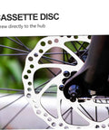 Bombproof Mechanical Disc Brake Rotor Kit For Mountain Bike Featuring Front And Rear 160 Mm Silver Rotors close-up of cassette disc on bike hub.