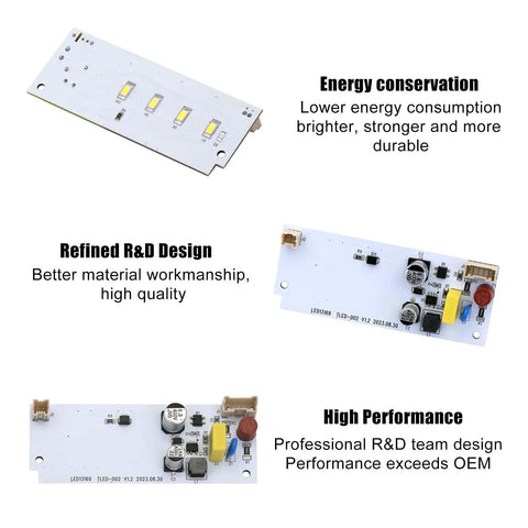 LED Main Light Driver Replacement For Refrigerators Compatible With WPW10515058 PS11755867 showing R&D design and energy conservation