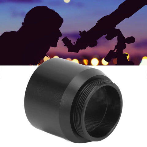 1.25 Inch Eyepiece To C CS Mount Telescope Adapter With M25x0.75 External Thread for astronomy cameras shown with telescope silhouette