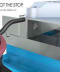 Premium Quality Low Profile Workstop For Vise Jaws showing a low profile design for cutter clearance in CNC milling.