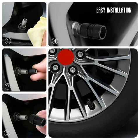 Valve Stem Caps For Car Tires With Fashionable Patterns Dustproof Water Resistant Tire Air Cap Covers easy installation guide