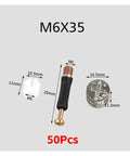 Cam Lock Connectors M6 Set For Flat Pack Furniture, 50 Or 100 Pieces Hidden Fastener Hardware, includes cam screw bolt cap