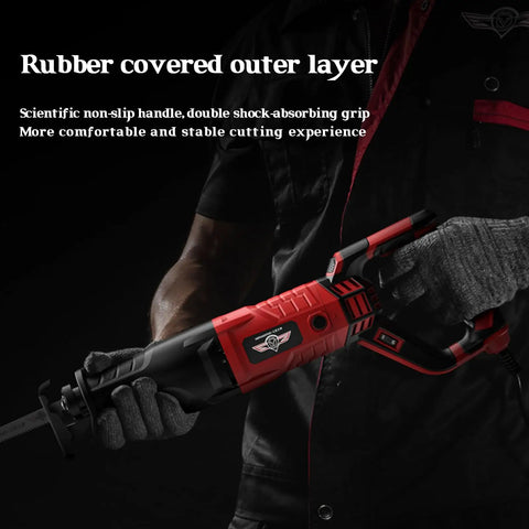 Beast 3800W Handheld Electric Saw for Meat and Bone, Wood, Metal, Aluminum Cutting with rubber covered non-slip handle, 220V