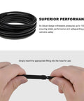 Super Cool 6-Piece Silicone Vacuum Line Kit With Huge Hose Connectors Set For Cars Heat Resistant Tubing Perfect For Various Auto Piping Systems And Engine Swaps Make Your Ride Look And Run Smoother, black silicone hose being fitted by hand