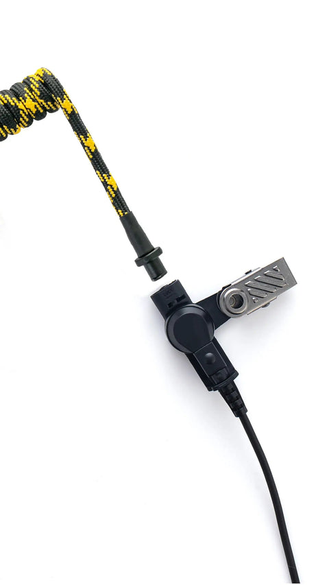 Alt Tag: Braided Nylon Acoustic Coil Tube Replacement For Radio Earpiece Universal Walkie Talkie Earpiece Tube With Colorful Knit Design