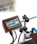 Get Your Batch Coding Sorted With This High Definition Industrial Inkjet Printer And Commercial Label Coder showing touchscreen display and printed date codes.