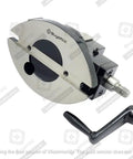 Heavy Duty Self Centering Milling Vise With Swivel Base And Hardened Steel Construction For Precision Machining Tasks at an angle.
