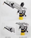 Beefy 1.5 Inch Aluminum Farm Sprinkler System With 360 Degree Adjustable Impact Sprinkler And Nozzle Set, dual nozzle view