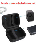 Top Shelf Travel Charging Accessories Storage Kit Hard Protective Case, black EVA, fits power bank and sync cables.