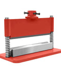 Heavy Duty 12 Inch Press Brake Attachment For 12-20 Ton Hydraulic Shop Presses Built Tough Metal Bending Tool Kit, red, side view