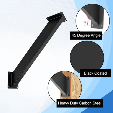Heavy Duty 4 Pack 45 Degree Pergola Brackets For Wood Structures, Angle Bracket Kit For Gazebos, Tree Houses, Cabins And Patios, DIY Pavilion Support, Powder Coated Steel, Sturdy, Long Lasting