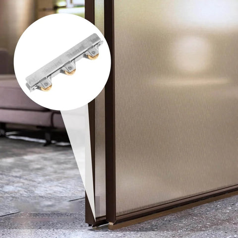 Quiet Glass Door Sliding Roller Wheel Set With Silent Bearing Pulleys for frameless shower bifold doors installation