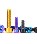 Aviation Grade Titanium Cone Head Screws Torx Anti Theft 4 Pack M4 M5 M6 M8 Burnt Blue CNC Machined For Maximum Rigidity And Style In Bikes Cars And Gear