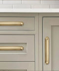 5 Pack 5 Inch Hole Centers Brushed Gold Cabinet Pulls With Backplate Heavy Duty Handles on kitchen drawers and door