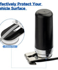 Dual Band Vehicle Ham Radio Antenna with Lip Mount, NMO Bracket, and Rubber Pad for VHF UHF 136-174 MHz and 400-470 MHz