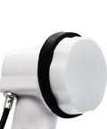 Top view of secure pop up stopper from No Sweat Installation 27 Inch Cable Drive Bath Drain Trim Kit Featuring Top Shelf Brass Rotary Overflow Knob And Secure Pop Up Stopper For Stress Free Plumbing Fixes White.