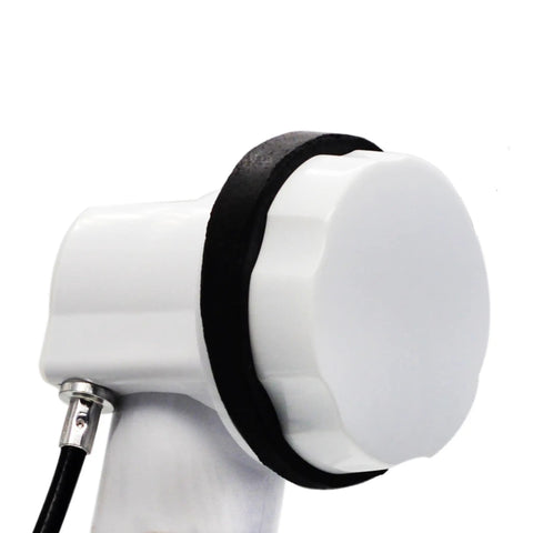 Top view of secure pop up stopper from No Sweat Installation 27 Inch Cable Drive Bath Drain Trim Kit Featuring Top Shelf Brass Rotary Overflow Knob And Secure Pop Up Stopper For Stress Free Plumbing Fixes White.