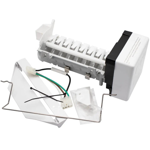 Model Specific Refrigerator Ice Maker Assembly Replacement 120V 8 Cube With Harness And Bail Arm Extension Fits 550 611 650 680 Models