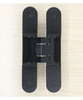 Top view of 3 Way Adjustable Concealed Cabinet Hinge For Frameless Doors That Makes Alignment A Breeze, Soft Close, black finish.