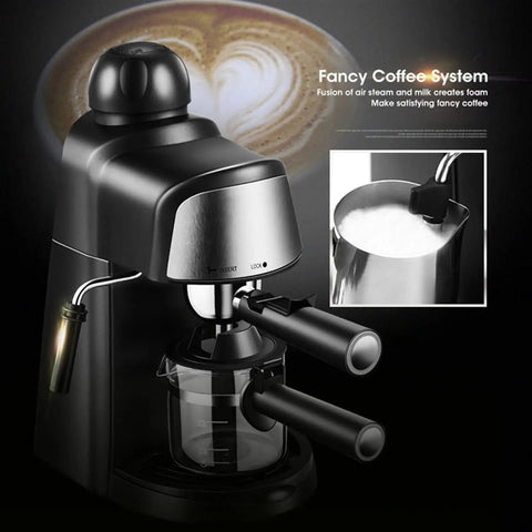Compact Automatic Espresso Machine For Home Brewing Hot Or Iced Coffee With Built In Milk Frother And Steam Wand One touch operation.