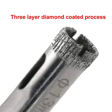 Close-up of 13mm bit from Diamond Drill Bit Set For Glass Marble Ceramic And Granite, 5 Piece Kit Ranging From 5/32 Inch To 1/2 Inch