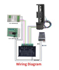 Wiring diagram for All In One CNC Sliding Table Rail Linear Stage Kit With XYZ Axis Motion, 200mm Stroke setup