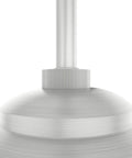 Hepburn 1 Light Brushed Nickel Pendant Light Dimmable Globe Shape Small Sleek Modern Style Fixture Perfect for Bedrooms Kitchens Dining and Living Rooms Premium Steel Construction Aesthetic Globe Shade closeup of brushed metal