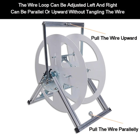 Heavy Duty Steel Wire Spool Rack And Cable Dispenser For Organized Workbench Industrial Grade Wire Organizer Style 2