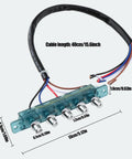 Five Button Range Hood Push Button Switch Replacement Panel DIY Friendly for Kitchen Appliances, cable length 40cm