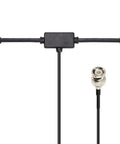 VHF UHF Car Window Adhesive Mount Antenna For Police Scanner And Ham Radio, BNC Male Dipole, 20MHz To 1300MHz, 50 Ohm, cable view