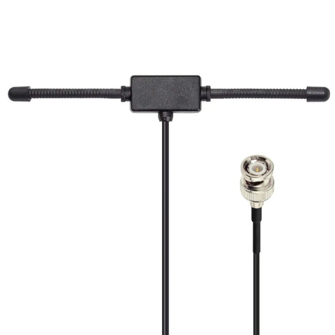 VHF UHF Car Window Adhesive Mount Antenna For Police Scanner And Ham Radio, BNC Male Dipole, 20MHz To 1300MHz, 50 Ohm, cable view
