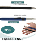 Two Piece Telescoping Magnetic Pickup Tool Set With 8 Pound And 5 Pound Strengths Handy Extendable Magnet Grabber For Mechanics Car Repair Workshop And Home DIY Jobs Pocket Sized Reach For Grabbing Screws Bolts And Tiny Tools From Tight Spots showing size and weight capacity in hand