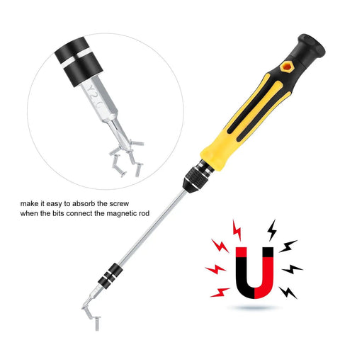 45-In-1 Mini Screwdriver Set With Torx Bits, Precision Tool Kit With Tweezers And Extension Shaft For Easy Home Repairs, Electronics Maintenance, Phone And Console Fixes, Portable Handy When You Need It