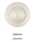 Dummy Door Knob For Closet Doors And Pantry, No Lock No Fuss Non Turning Interior Push Pull, Satin Nickel Finish With Microban Protection, Easy Do It Yourself Install, All Hardware Included For French Double Doors, round satin nickel dummy knob with screws